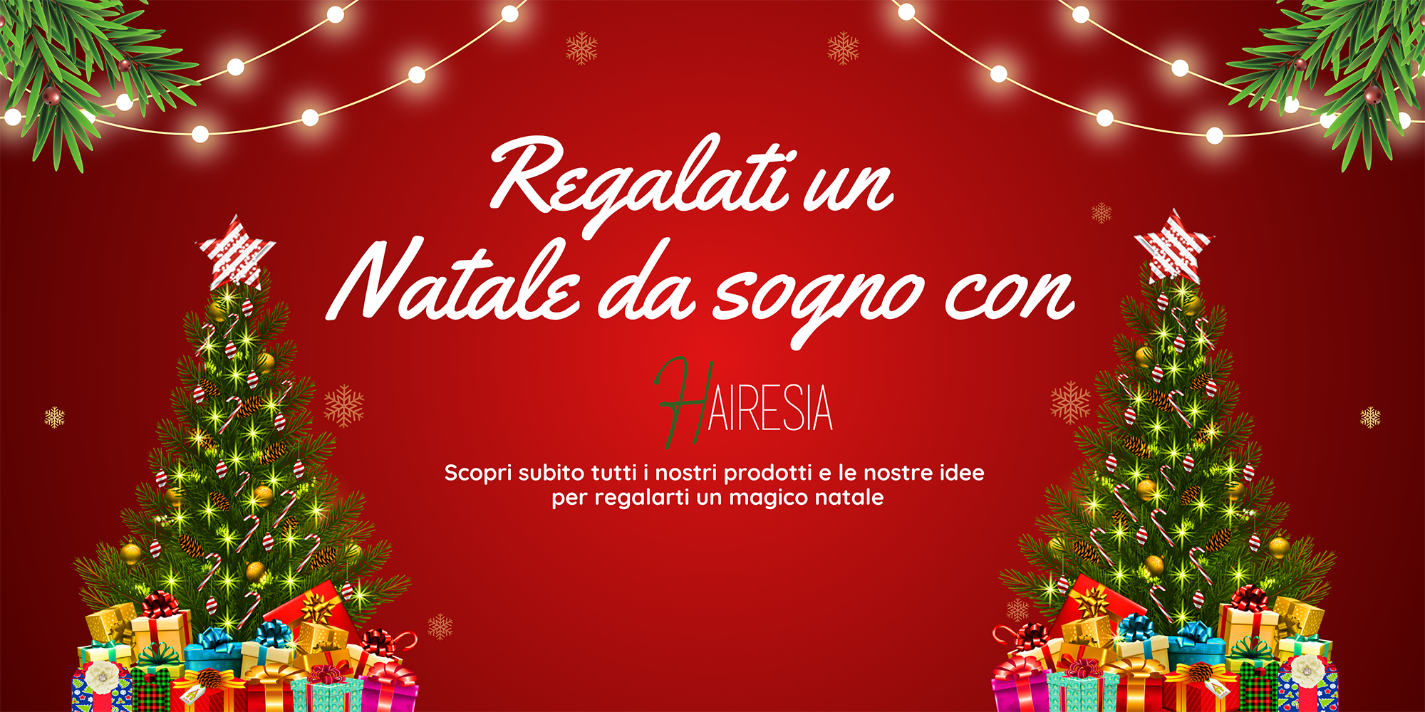 Lo store Hairesia augura buon natale con i nostri prodotti ed idee regalo.