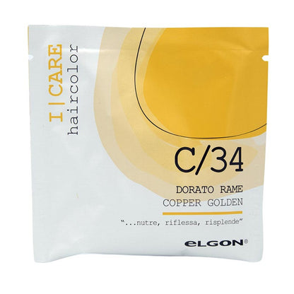 Elgon i care bustina monodose da 25ml di rame dorato, codice c34.